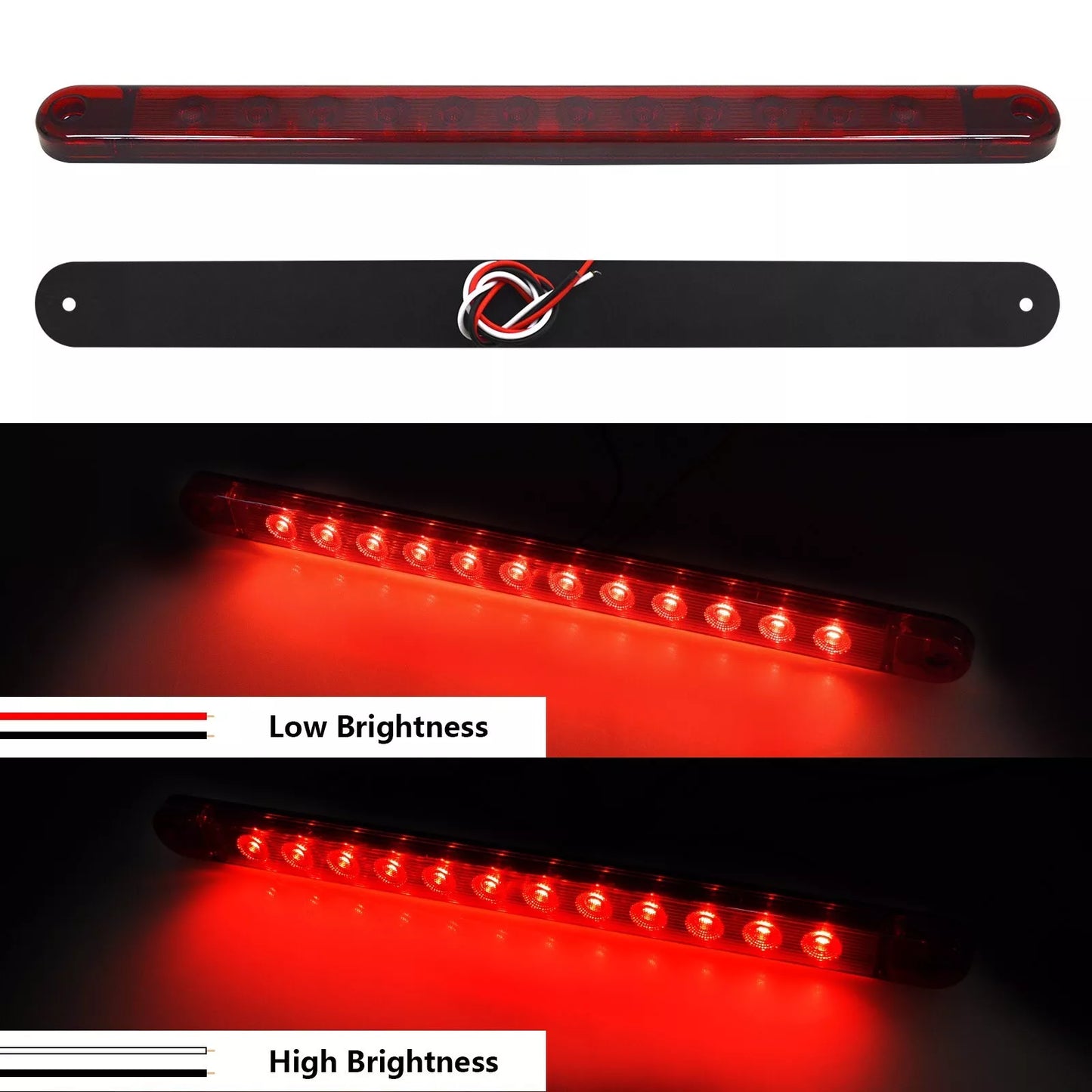 12LED Car Rear Tail Light Side Marker Indicator Warning Light Waterproof DC 12V