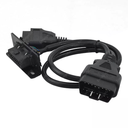 Underdash Mount OBD II Splitter Extension Y Cable J1962 for GPS Tracking Devices