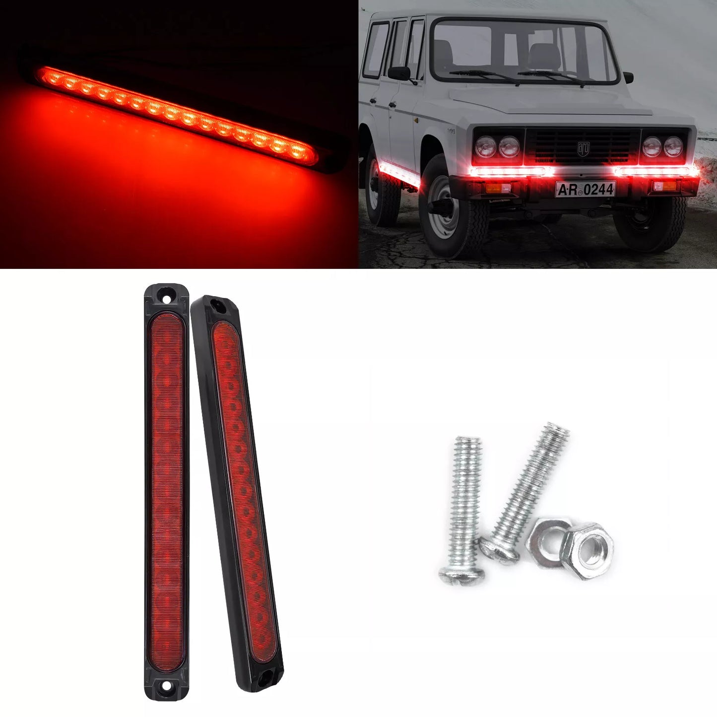 15LED Indicator Light Side Marker Lamp Brake Warning Light for Trailer Bus Truck