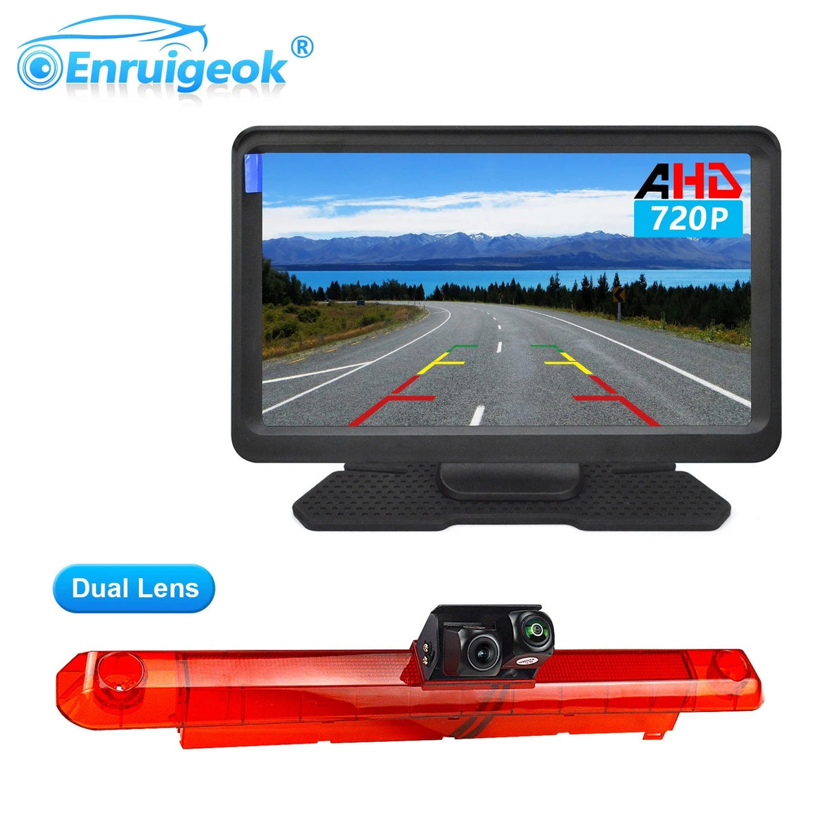 Dual AHD Brake Light Camera + 7" IPS Monitor for Master IV & Interstar