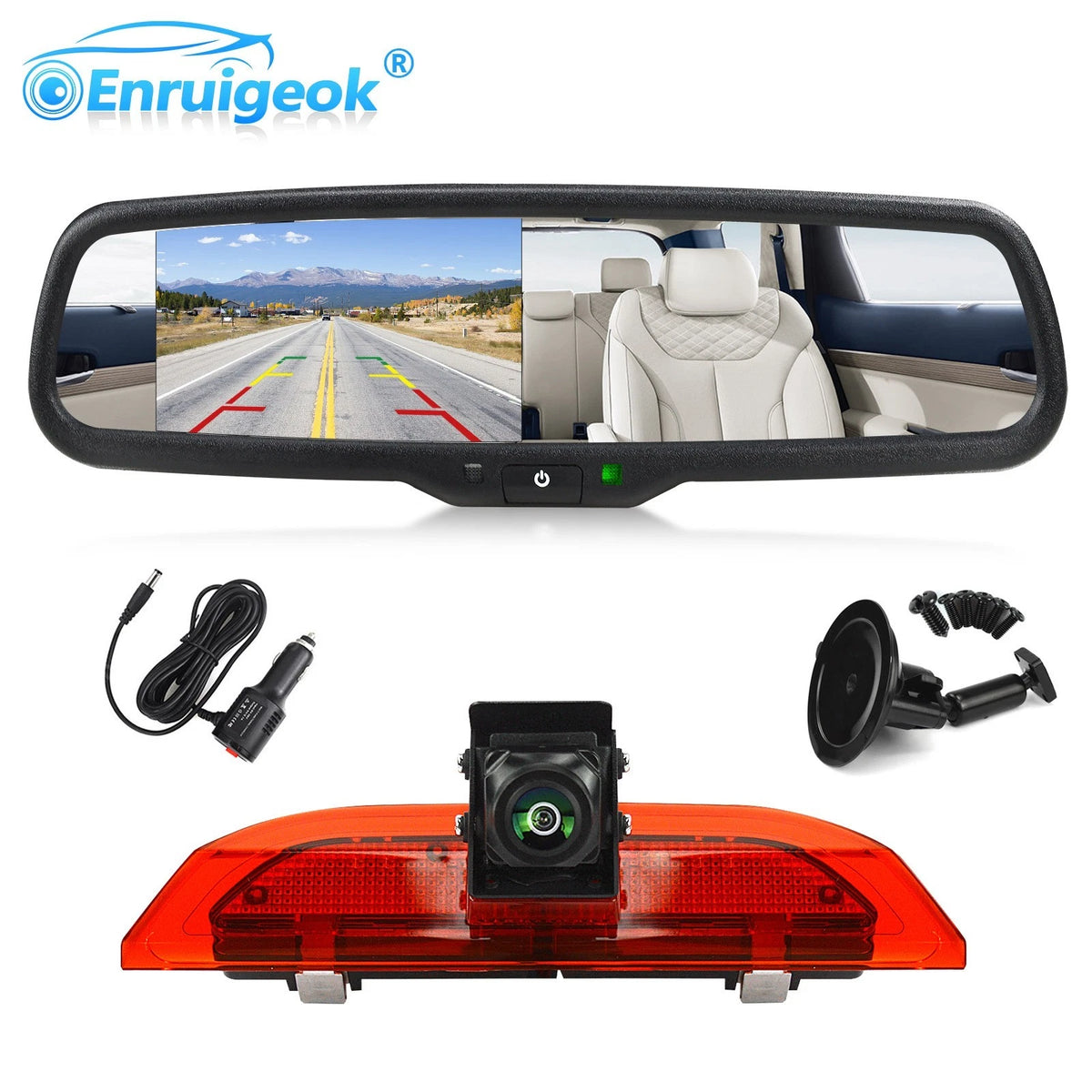Ford Courier CVBS Brake Light Camera Kit with 4.3" Mirror Monitor