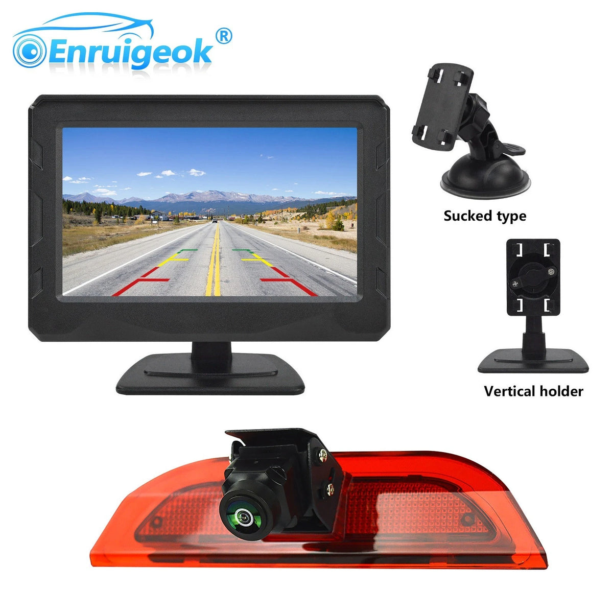 CVBS Brake Light Camera + 4.3" Monitor for Ford Transit & Tourneo Courier