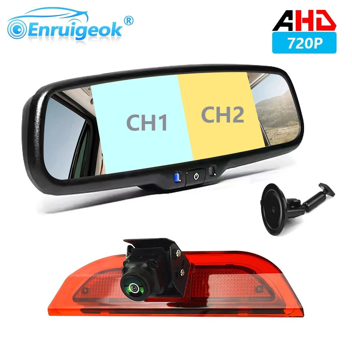 AHD Brake Light Camera + 6.86" IPS Monitor for Ford Transit & Tourneo Courier